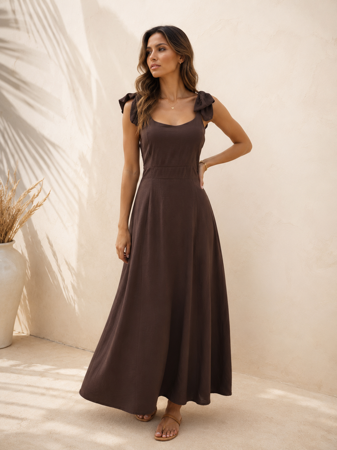file_00000000ad90824385ef06ebfb6f6dbc Vestido Castanho - Image 1