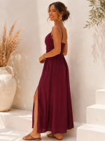 Vestido Bordeaux Acolchoado - Image 2