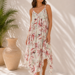 Vestido Branco Estampa Floral