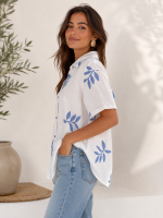 Camisa Com Bordado Azul - Image 2