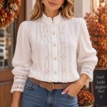 Blusa Branca Crochê