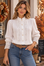 Blusa Branca Crochê