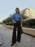 CALÇA CASTANHA WIDE LEG COSTURA LATERAL - Image 4