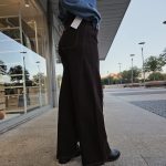 CALÇA CASTANHA WIDE LEG COSTURA LATERAL