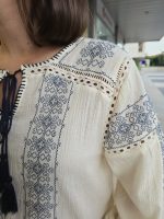 BLUSA BOHO BORDADO AZUL - Image 2