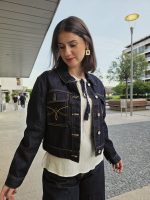CASACO DENIM ESCURO