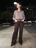 CALÇA WIDE LEG CASTANHO